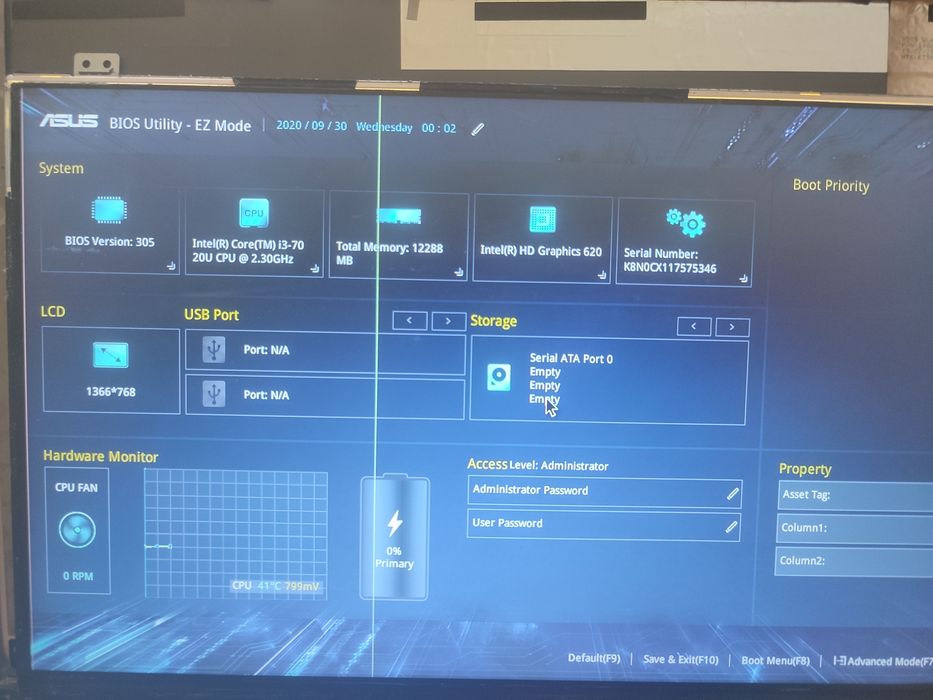 Placa de baza Asus R521U - i3-7020u / 4Gb Ram
