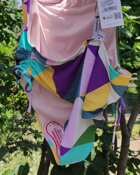 Цетен цял бански с гол гръб "Sugarfree"