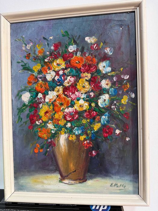 tablou vechi pictat in ulei pe panza tablou vechi dim 35x50cm tablou in ulei pe panza