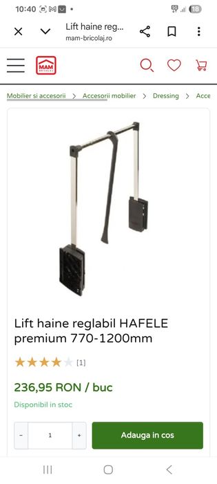 Lift haine Hafele
