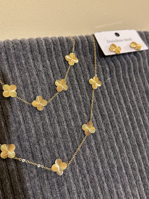 Set trifoi placat cu aur 18K