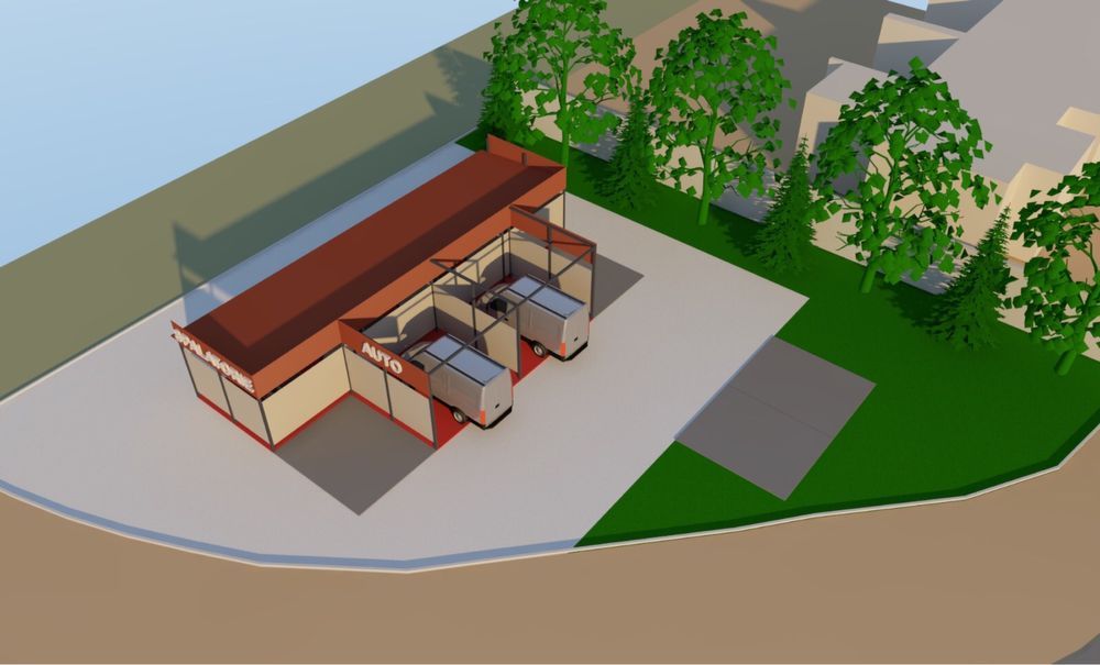 Spalatorie auto self, structura, fundație, betoane, pavaje, la cheie