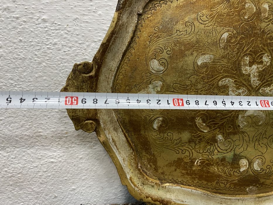 Италиански поднос с позлата от дърво