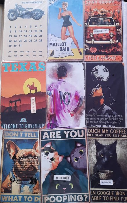 Метални ретро табели за декорация