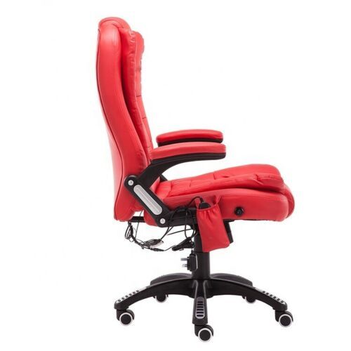 Офис геймърски масажен ергономичен кожен стол