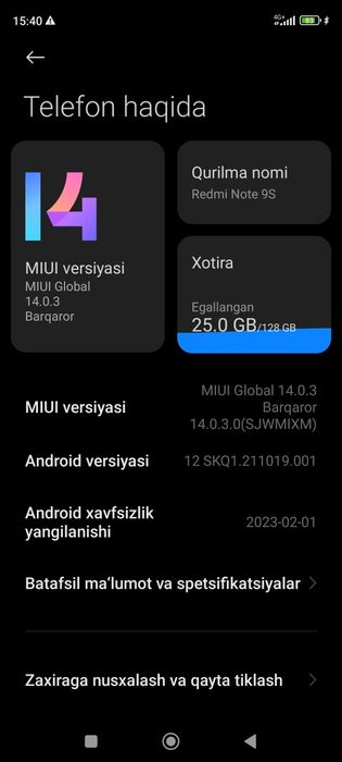Redmi note 9s arzonga