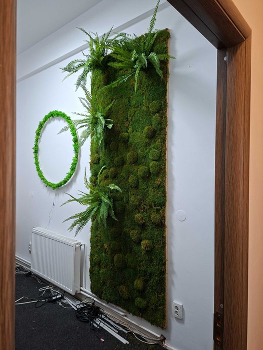 Panou si cerc decorativ cu licheni decorativi