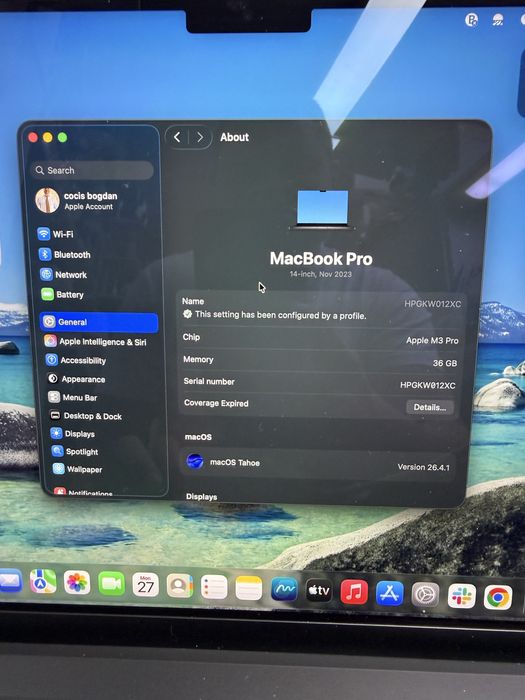 Vand macbook pro,36gb,ssd 500,bateria 93%,incarcator