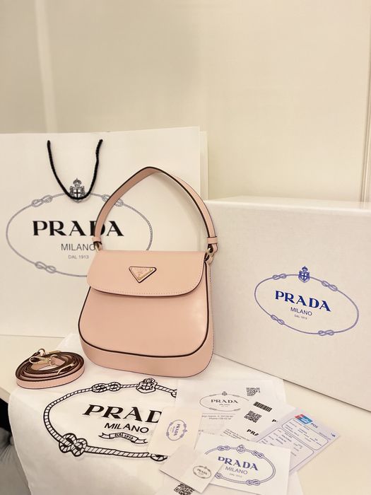 Geantă/Poșetă Prada Mini Cleo Pink Leather 23x21x3cm