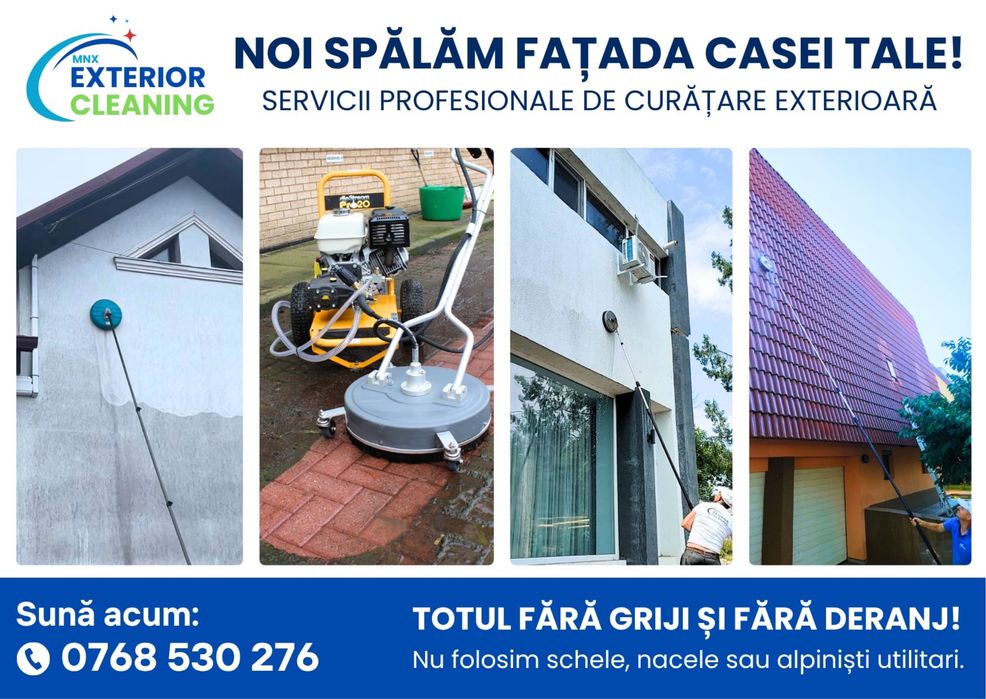 Curațare,spalare fațade la inalțime