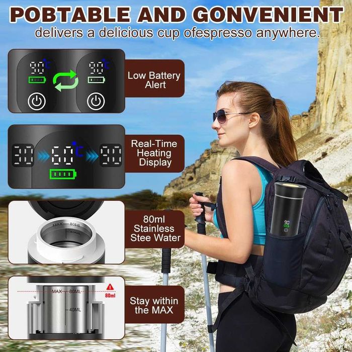 Нов Модел! Преносима еспресо кафемашина ,Nespresso, Dolce Gusto, кафе