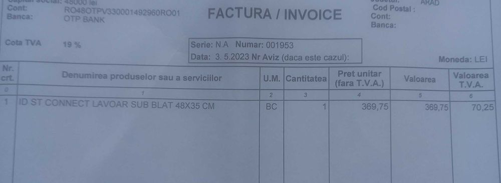 Lavoar oval ideal Standard Connect E5048 montaj sub blat sau incastrat