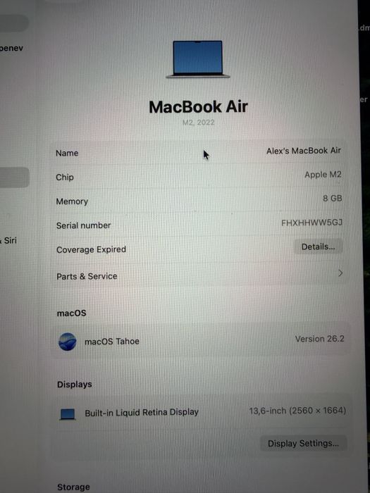 MacBook Air M2 2022 256GB