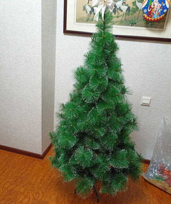 Ёлка ёлочка новогодняя нарядная со всеми игрушками и гирляндами 150 см