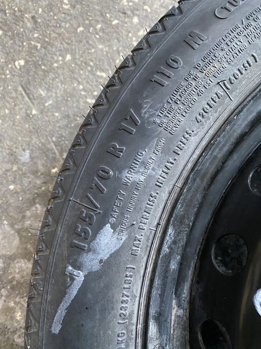 Резервна гума Mercedes Мерцеде w207 W212 W219 5x112 17'' ет39 патерица