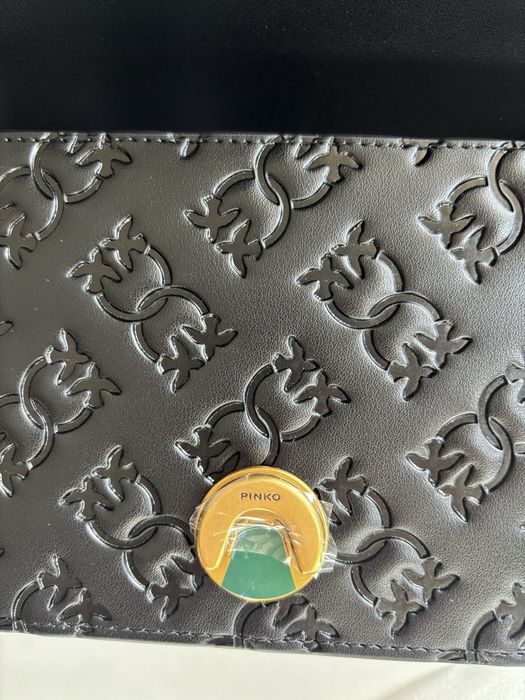 PINKO/ нова, черна, кожена чанта