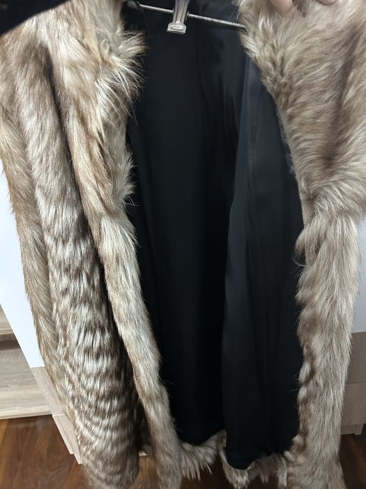Луксозно палто от естествена лисица- дългокосместо, пухкаво