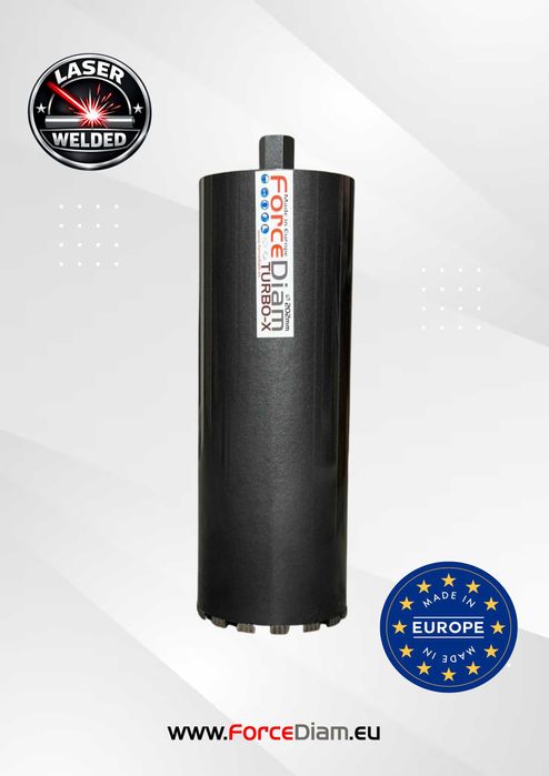 Ø202 Carota Diamantata pentru beton, ForceDiam TURBO-X, Diametru 202mm,L 450mm