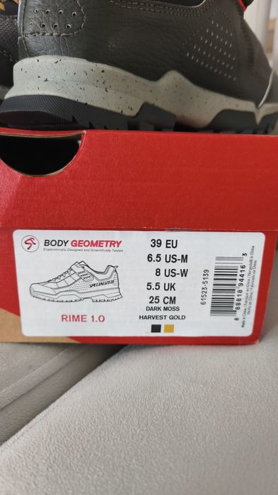 Pantofi de ciclism MTB nr. 39, Specialized Rime 1.0 noi-nouți, nepurtați, pentru pedale SPD