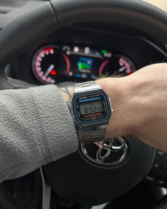 Casio A168WA-1 — Retro uslub, eng yaxshi narxda, Original