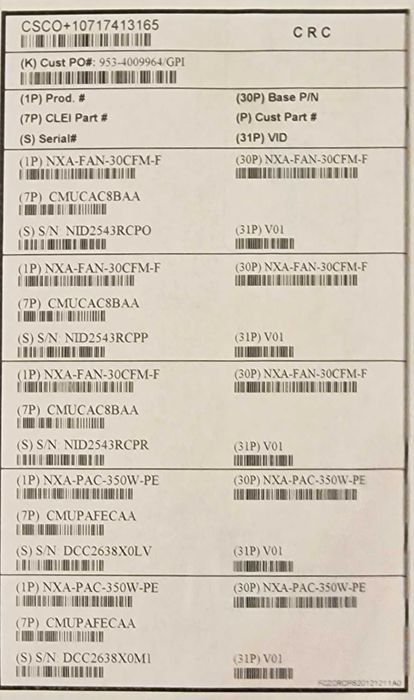 НОВИ Суичове  Cisco N9K-C9348GC-FXP