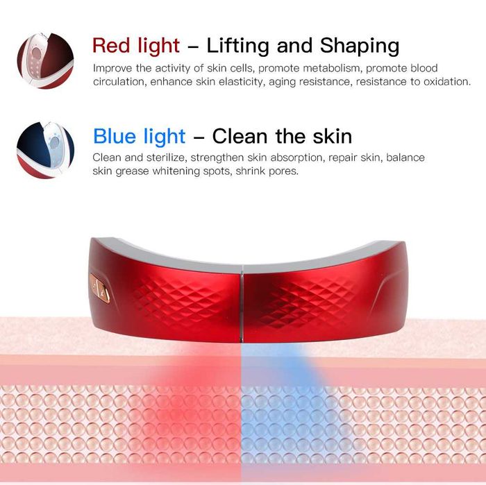 EMS лицев масажор, V-образен лифтинг колан за двойна брадичка и шия