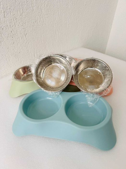 Двойни купички за храна - различни цветове