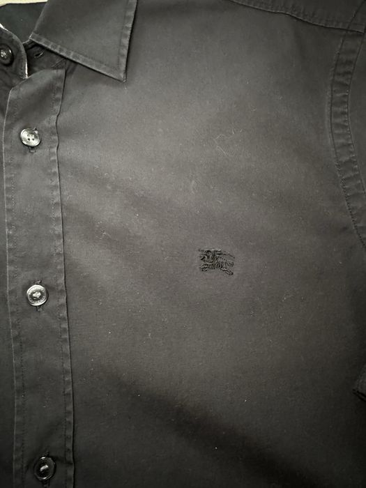 мъжка риза Burberry Brit Shirt Cotton Black Stretch