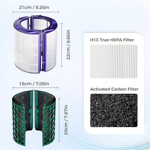 Нов резервен HEPA H13 филтър с активен въглен за Dyson TP04 HP04 TP05 прахосмукачка