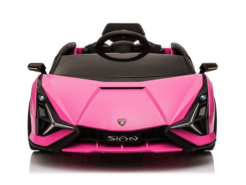 Lamborghini sian 12v – детска акумулаторна кола, розова, eva гуми
