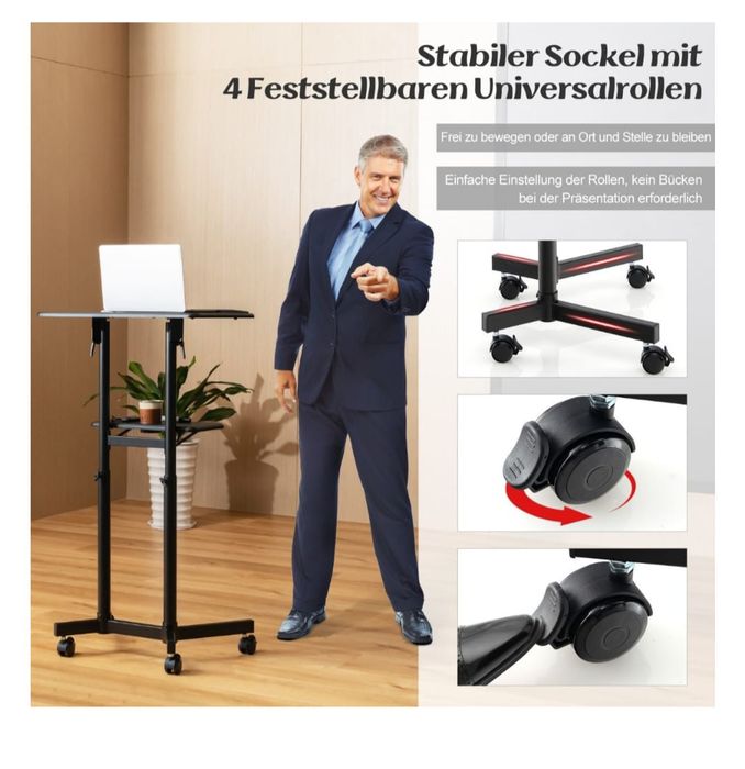 Masa reglabila pe înălțime pentru laptop,  proiector, birou mobil