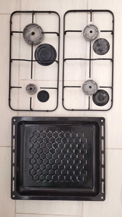 Set aragaz Studio Casa, ochiuri, suporti ochiuri, tava de copt