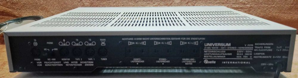 Universum V-2315 statie cu wumetre pe ace, T-2314 Tuner - Vandut