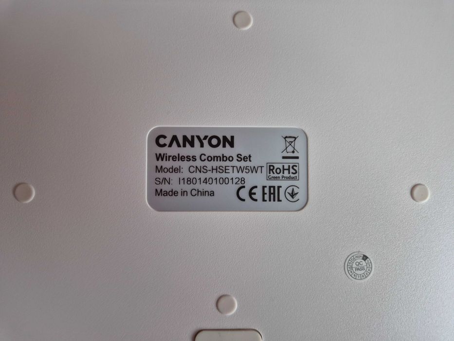 Безжична клавиатура и мишка - Canyon HSET-W5