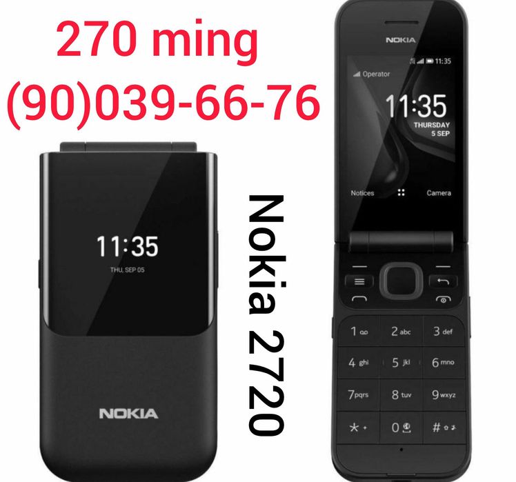 Nokia 2720, 2660 Dostavka, GSM. Mutloqo yengi telefonla sotamiza.