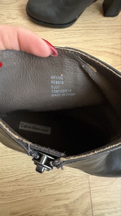 НОВИ боти Calvin Klein Brynn шоколадови