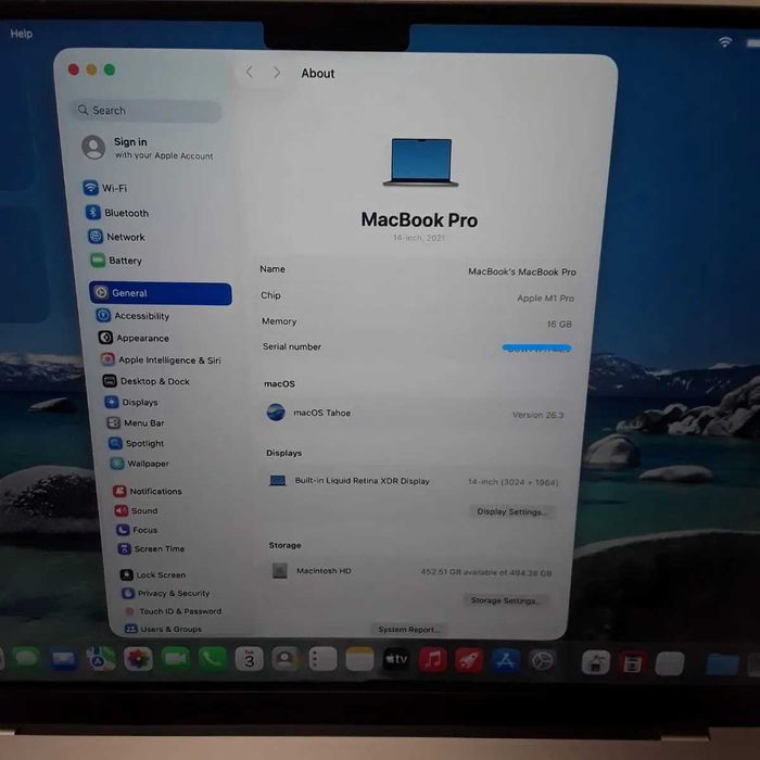 Apple MacBook Pro 14 M1 Pro, RAM 16GB, 512GB SSD