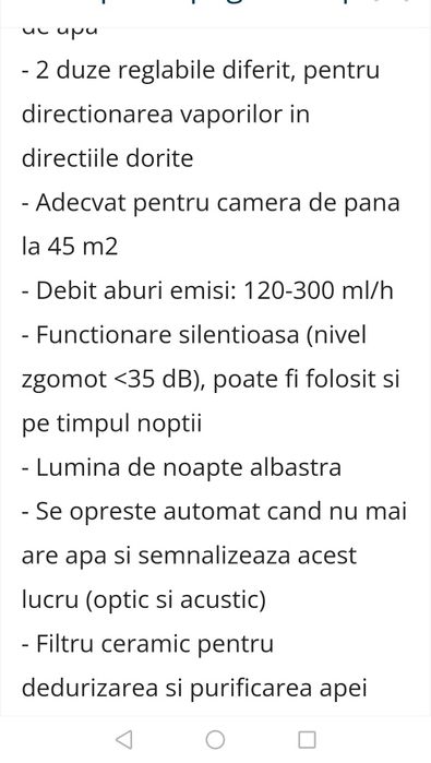 Umidificator Twin cu ionizare si telecomanda