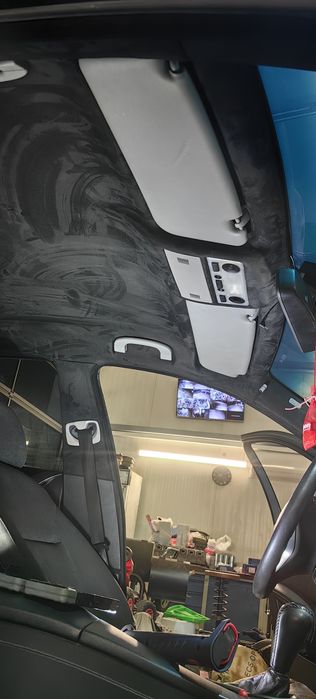 Таван и колонки черна алкантара за BMW E60