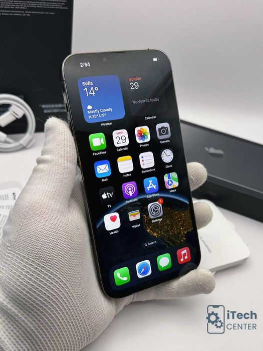 iPhone 13 Pro MAX, 128GB, Black, 100% батерия, КАТО НОВ, ГАРАНЦИЯ!