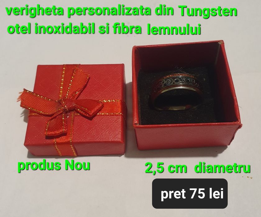 Verigheta personalizata din Tungsten