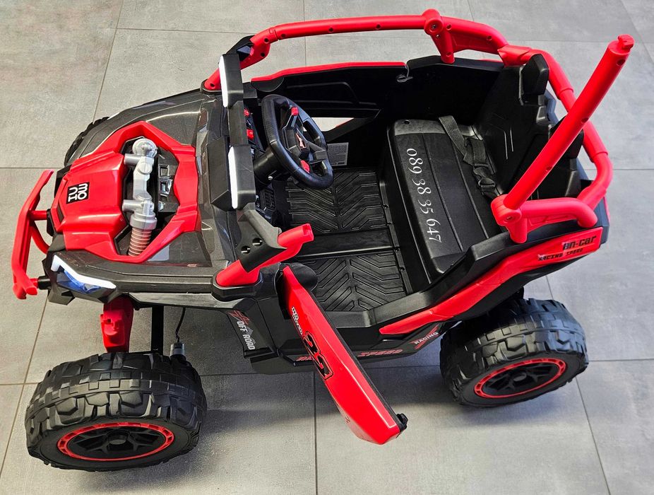 ПРОМОЦИЯ!НОВО!Акумулаторен джип Kansas RED с 24V батерия,меки гуми,4x4