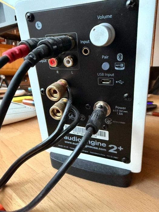 Boxe active Audioengine A2+, Wireless, Bluetooth, DAC, USB-C, Alb