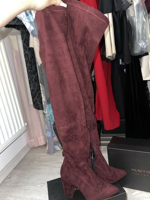 cizme catifea rosii marime 37