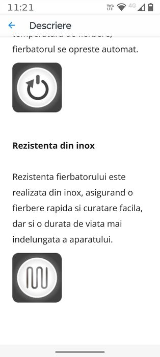 Cana fierbator inox 2200W filtru ceai