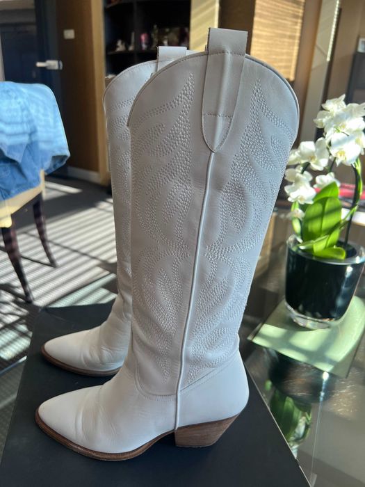 PINKO White Boots 100% leader