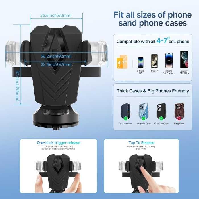 Стойка за телефон Automat, За кола, каравана и др, Универсална