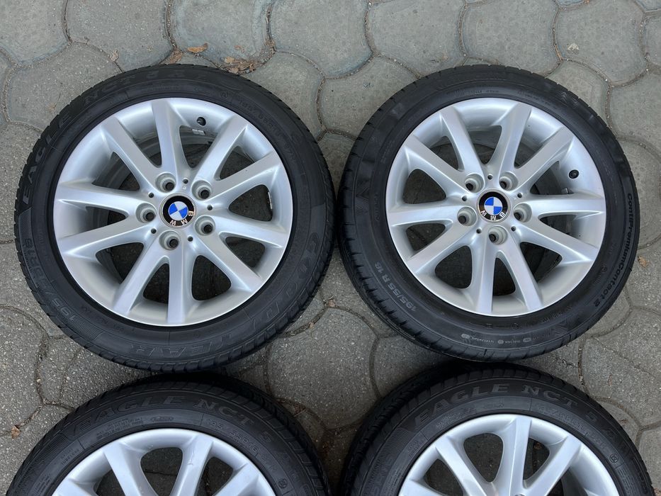 Jante aliaj 5x120mm, anvelope vara 195/55 R16, BMW E81 E87 E46 E90 F20