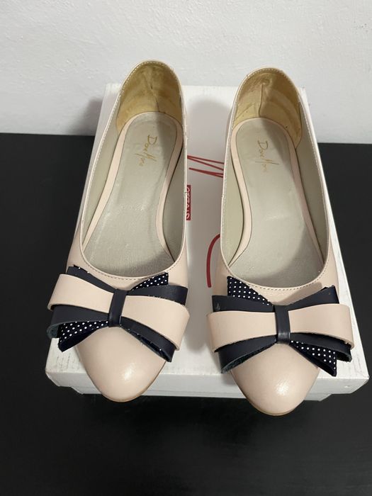 Balerini din piele, marimea 36 (23 cm), nude