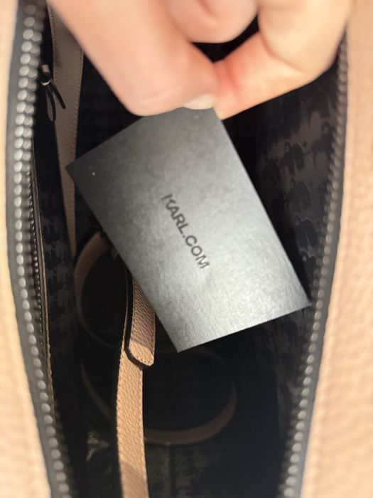 Geanta Karl Lagerfeld roz pudrat tote bag